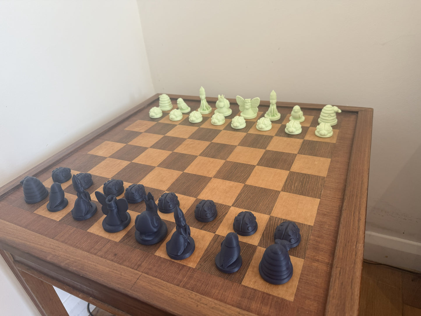 Enchanted Garden Chess Set | Handmade Fantasy Woodland Chess Pieces