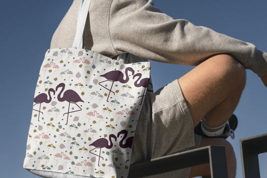 Flamingo Seamless Pattern | Hand Drawn| Digital Download | Commercial Use | Repeating Design | High-Resolution (12x12 inch, 300 DPI)