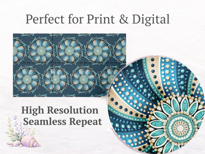 Urchin Shell Designer Collection – 12x12” 300 DPI Digital Download