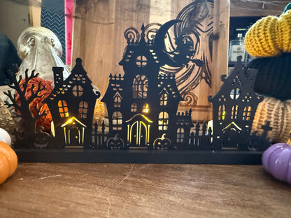 Light-Up Haunted Halloween Village – 3D Printed Halloween Decoration