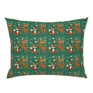 Festive Woodland Animals | Christmas Seamless Pattern | Hand Drawn | Digital Download | Commercial Use | Repeating Design | High Resolution (12X12 Inch, 300 DPI)