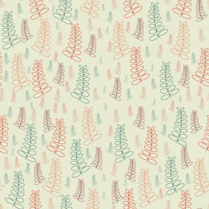 Whimsy Fern Seamless Pattern | Hand Drawn | Digital Download | Commercial Use | Repeating Design | High Resolution (12X12 Inch, 300 DPI)