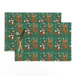 Festive Woodland Animals | Christmas Seamless Pattern | Hand Drawn | Digital Download | Commercial Use | Repeating Design | High Resolution (12X12 Inch, 300 DPI)