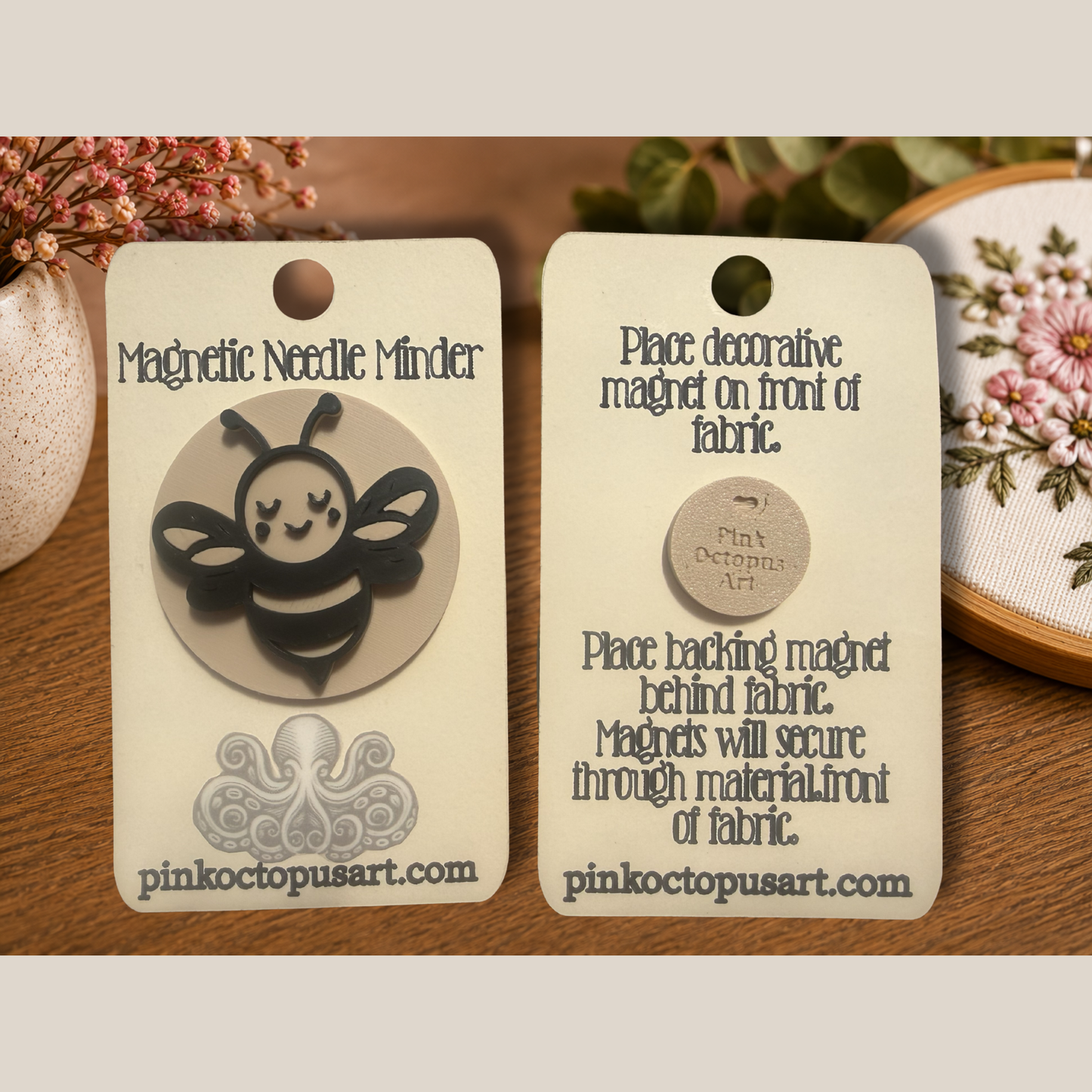 Magnetic Needle Minder | Handmade Sewing & Embroidery Accessory