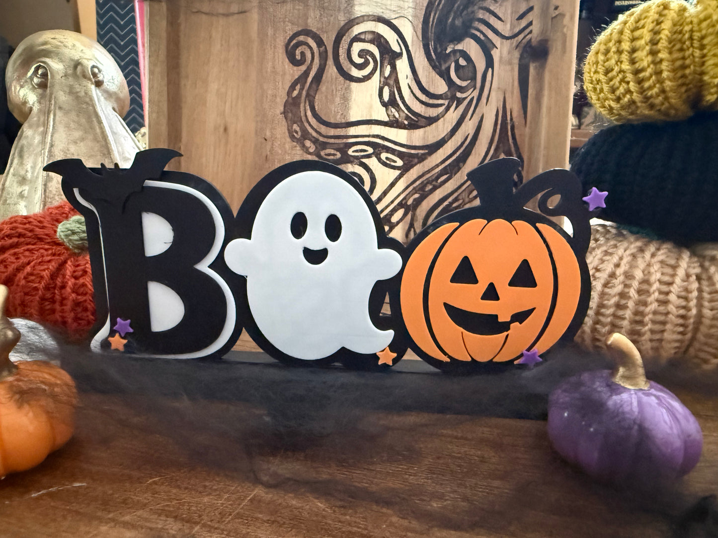 BOO Halloween Sign – 3D Printed Freestanding Halloween Decoration