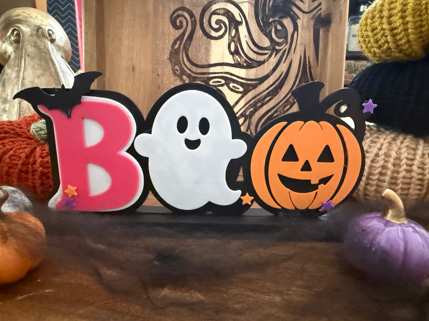 BOO Halloween Sign – 3D Printed Freestanding Halloween Decoration