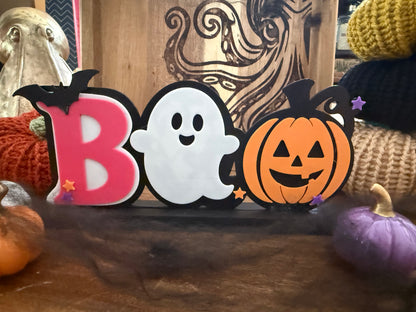 BOO Halloween Sign – 3D Printed Freestanding Halloween Decoration