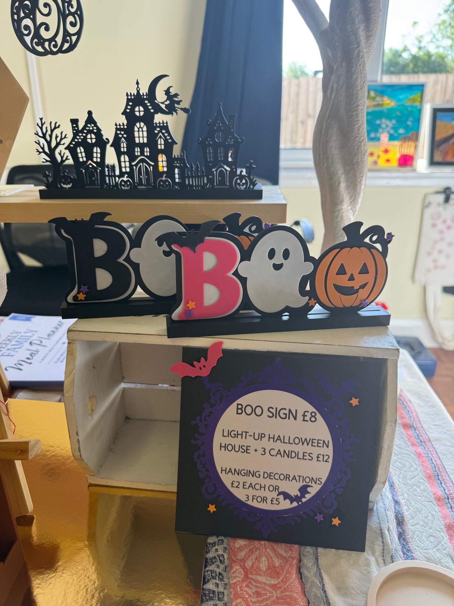 BOO Halloween Sign – 3D Printed Freestanding Halloween Decoration