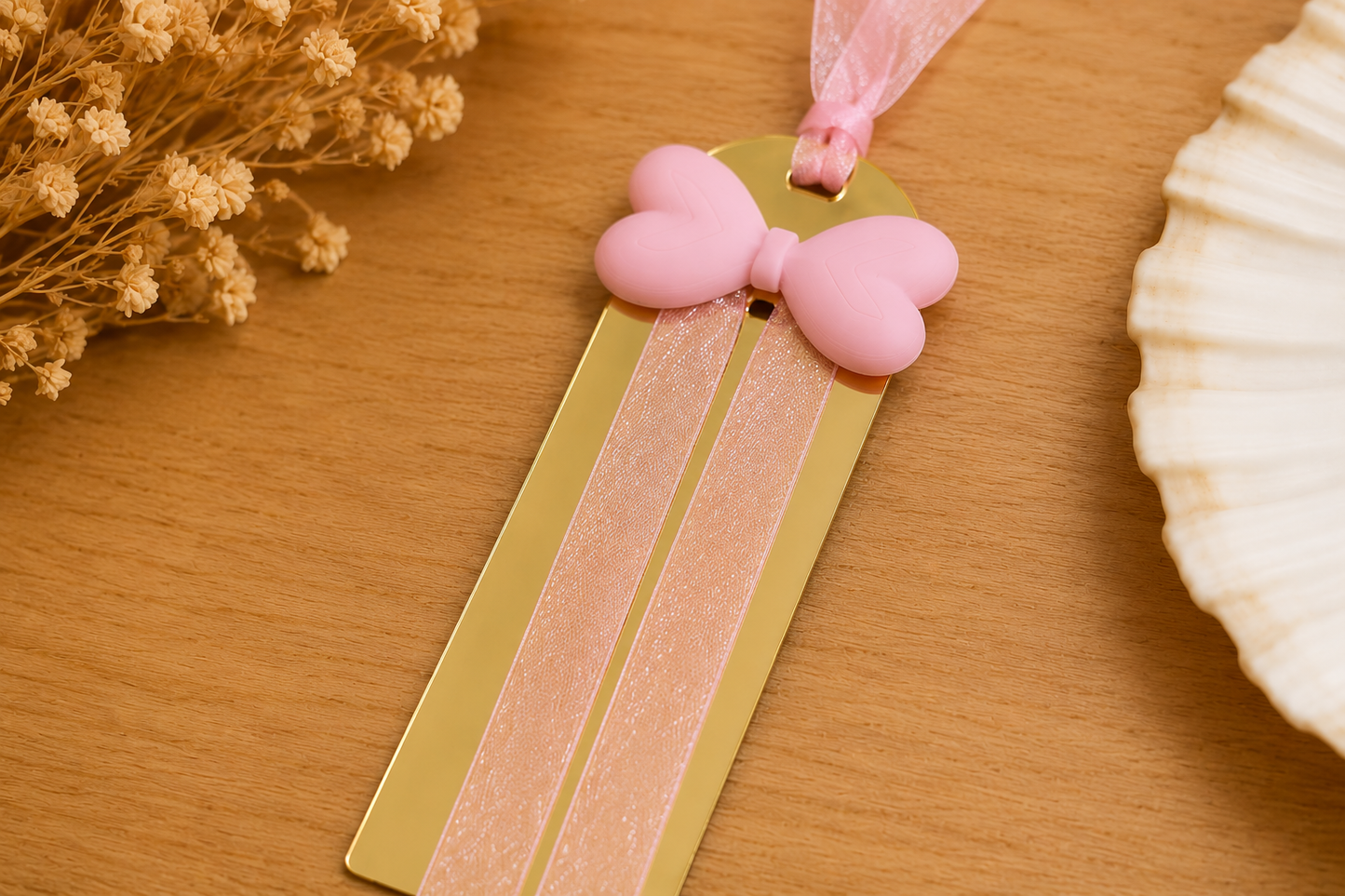 Handmade Acrylic Bookmarks | Decorative Ribbon Bookmarks | Gift for Book Lovers