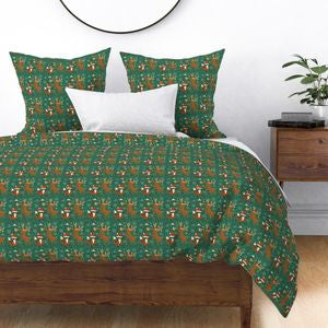 Festive Woodland Animals | Christmas Seamless Pattern | Hand Drawn | Digital Download | Commercial Use | Repeating Design | High Resolution (12X12 Inch, 300 DPI)