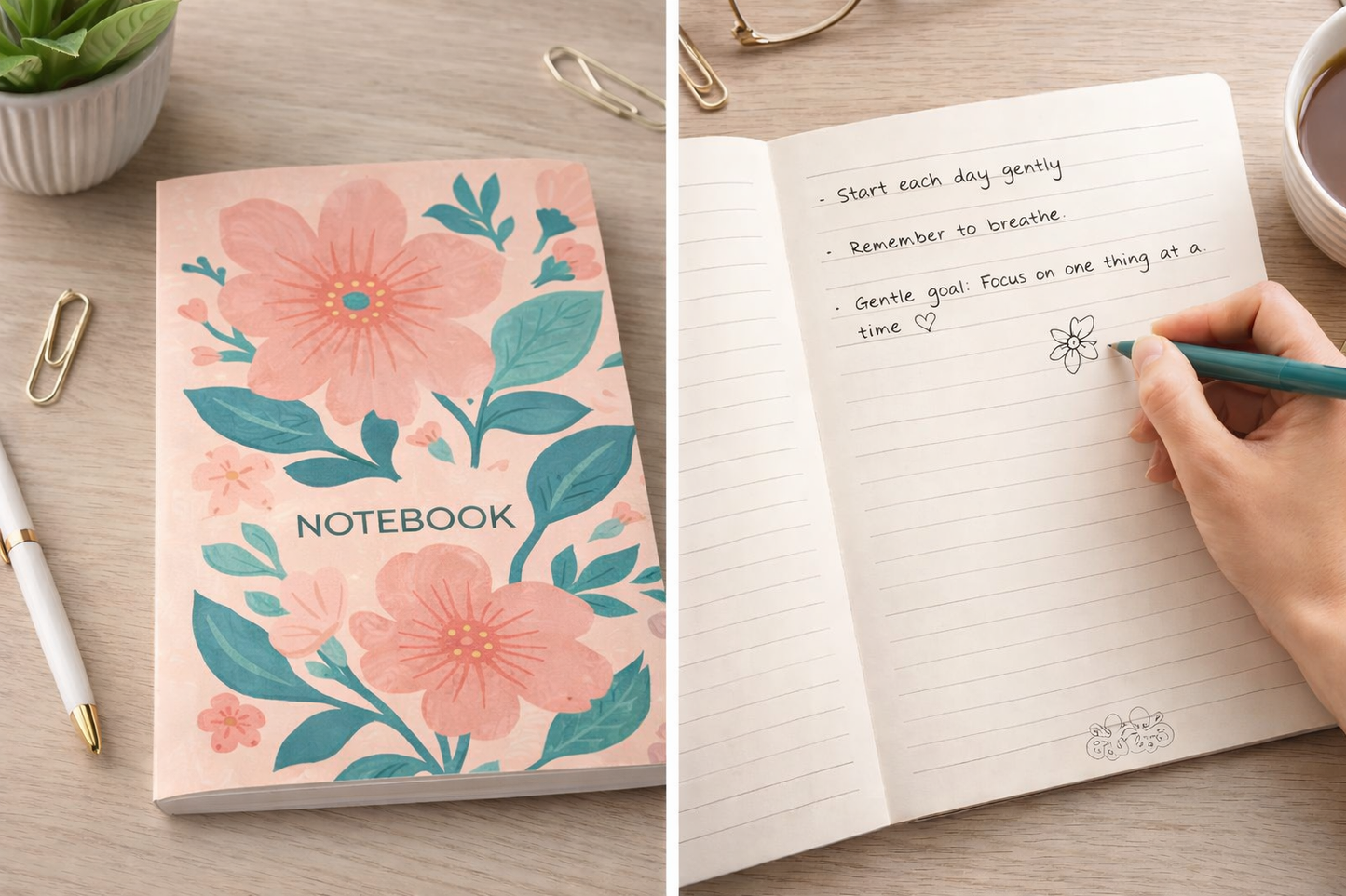 Calm in Bloom: ADHD Focus Notebook