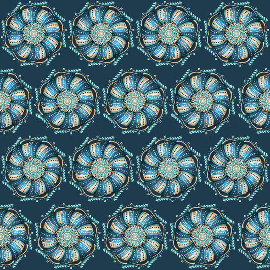 Urchin Shell Seamless Pattern – 12x12” 300 DPI Digital Download