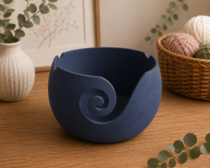 Large Artisan Yarn Bowl | Handmade Crochet & Knitting Bowl | Neutral Craft Storage