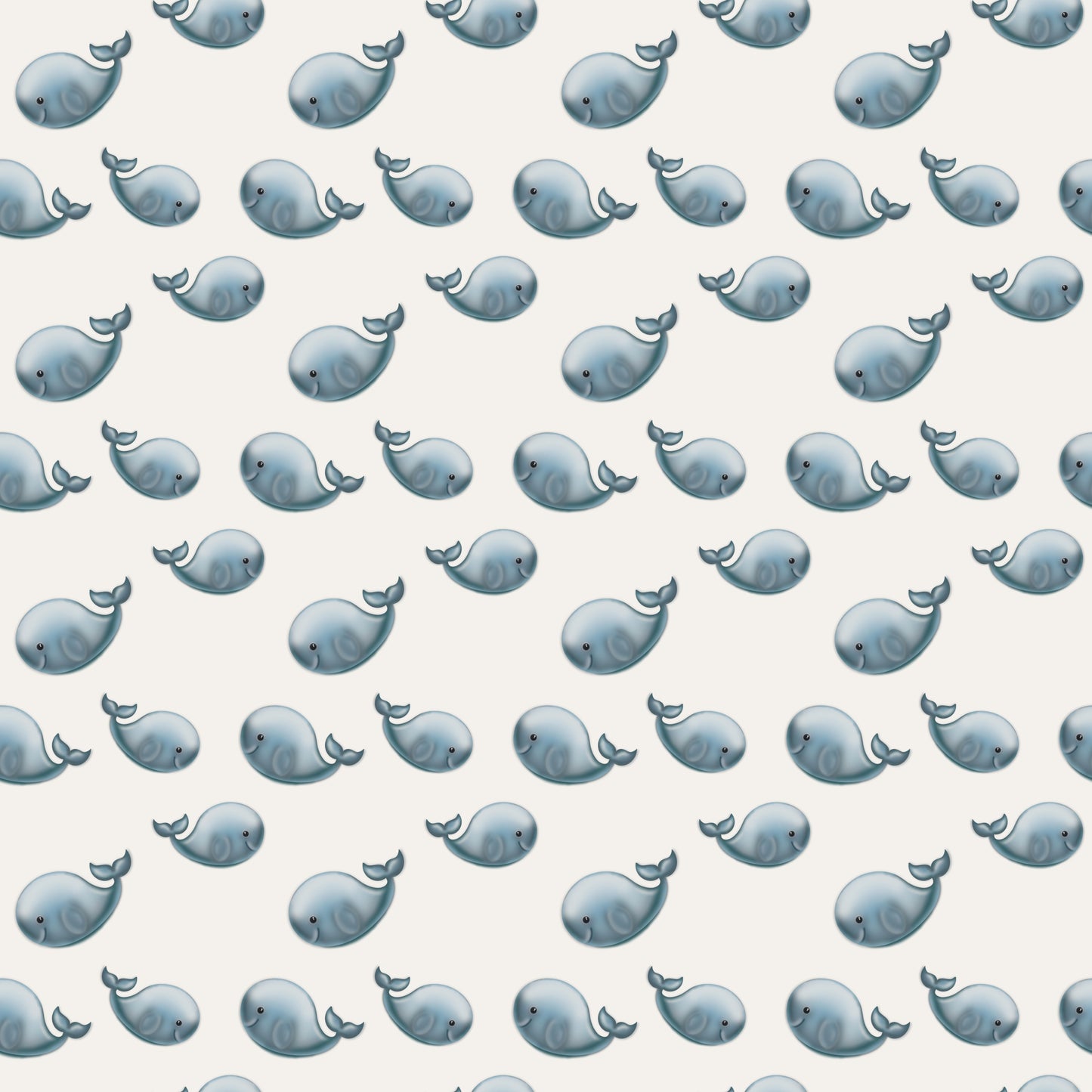 Blue Whale Seamless Pattern – 12x12” 300 DPI Digital Download