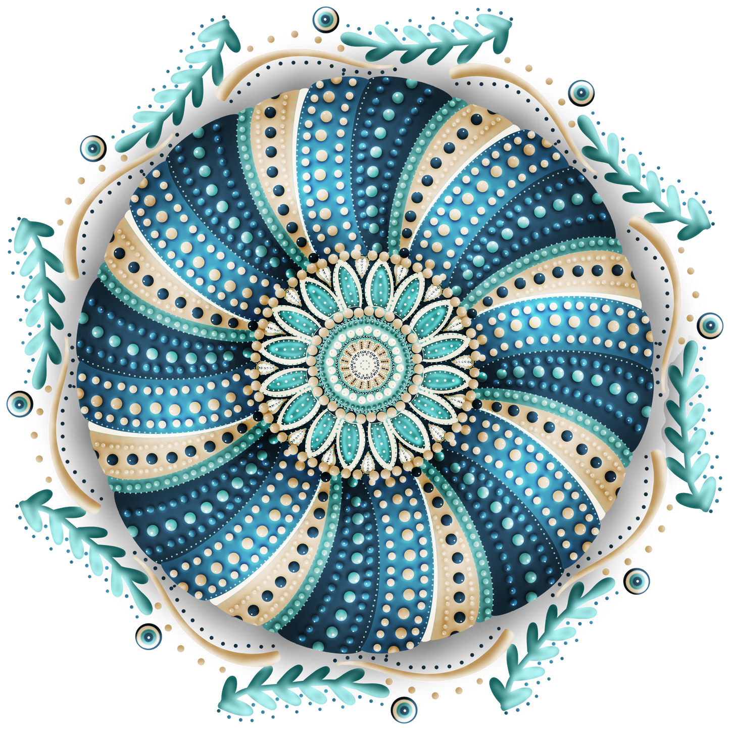Urchin Shell Designer Collection – 12x12” 300 DPI Digital Download