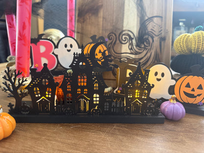 Light-Up Haunted Halloween Village – 3D Printed Halloween Decoration