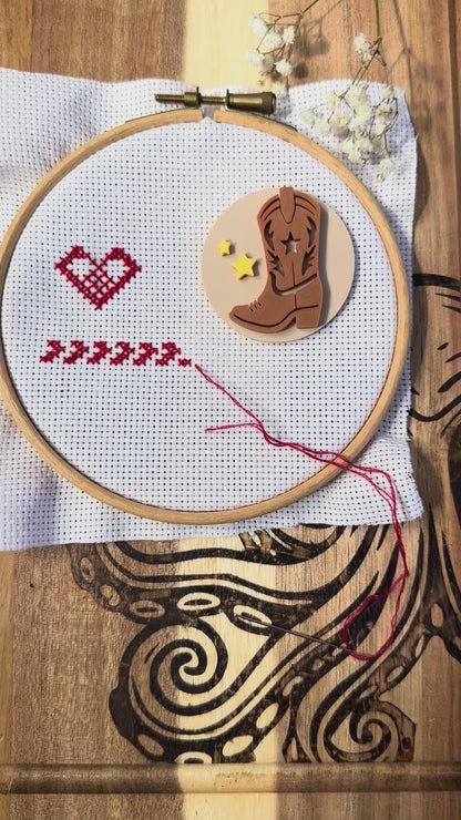 Cowboy Boot Magnetic Needle Minder | Cross Stitch & Embroidery